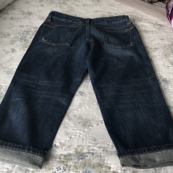 Eddie Bauer distressed boyfriend Capri jeans like new never worn size 6 petite - Picture 5 of 5